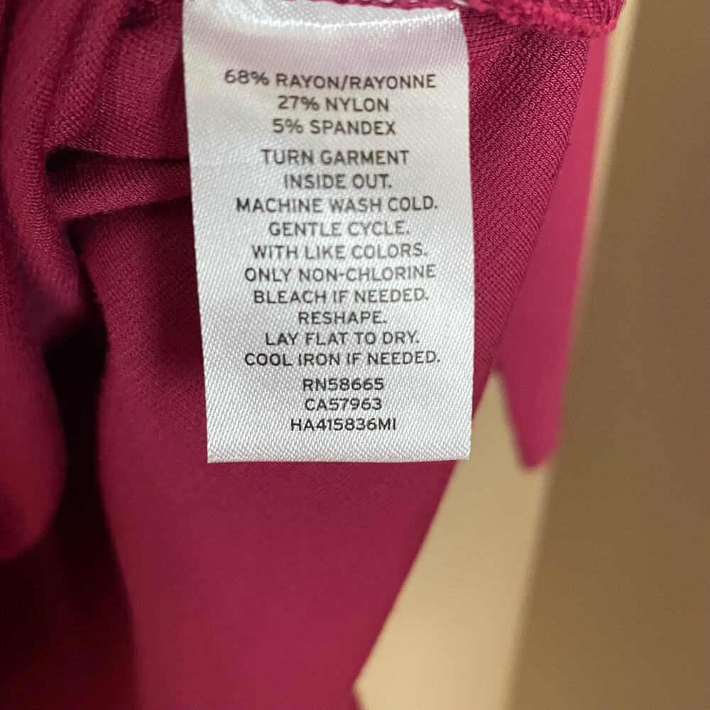 Halogen Womens Size 1 Bateau Neck Tunic Top Split Side Quarter Sleeve - Picture 7 of 7